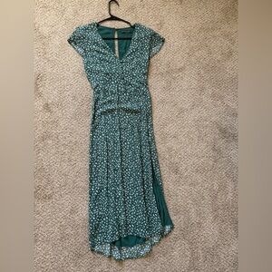 Abercrombie &Fitch -Floral green dress open back-size S